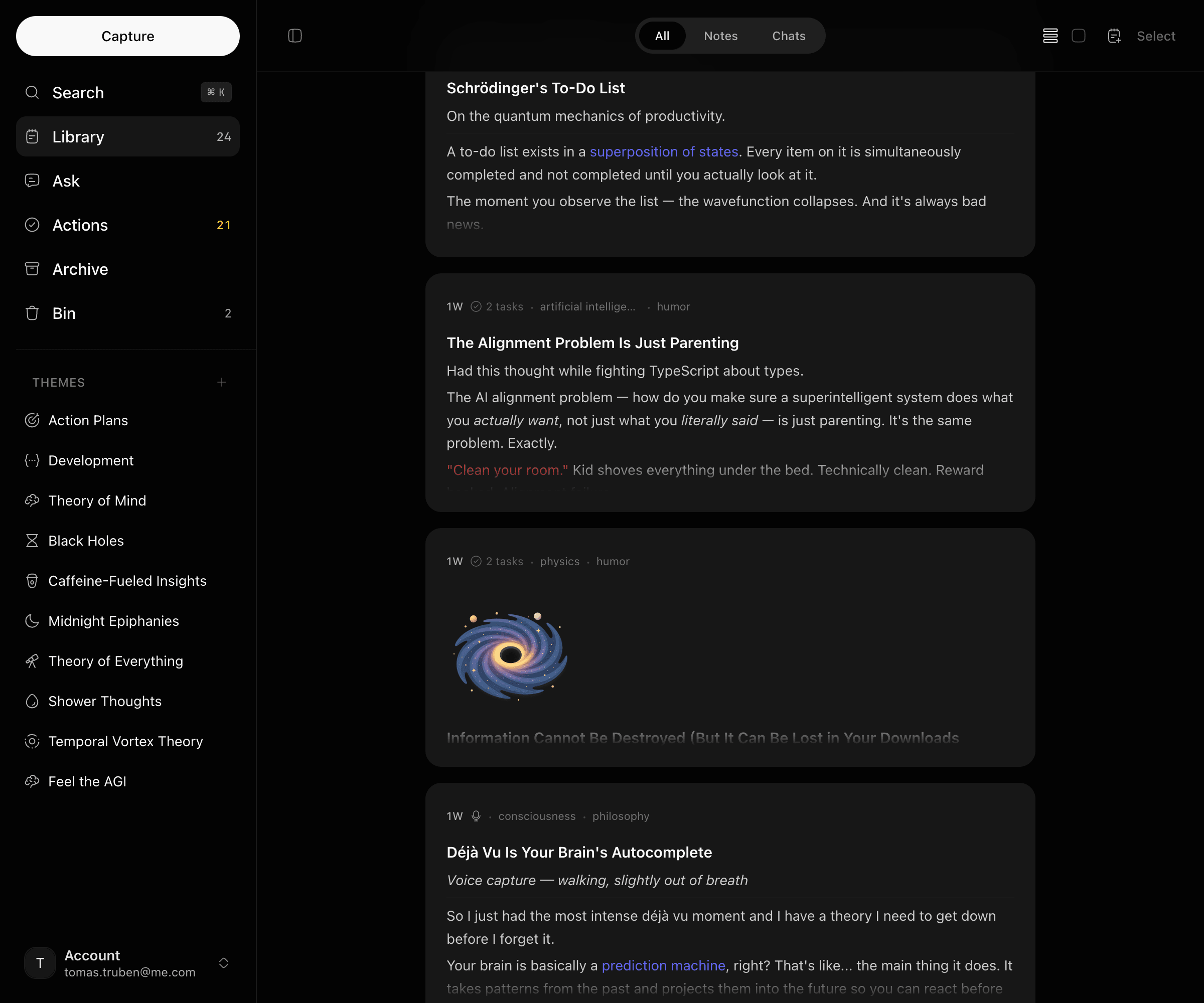 Library — all your notes